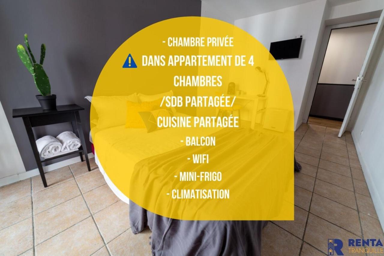 Apartment Chambre 2 Rene Cassinbalcon Wifi Mini-frigo Tv Nizza